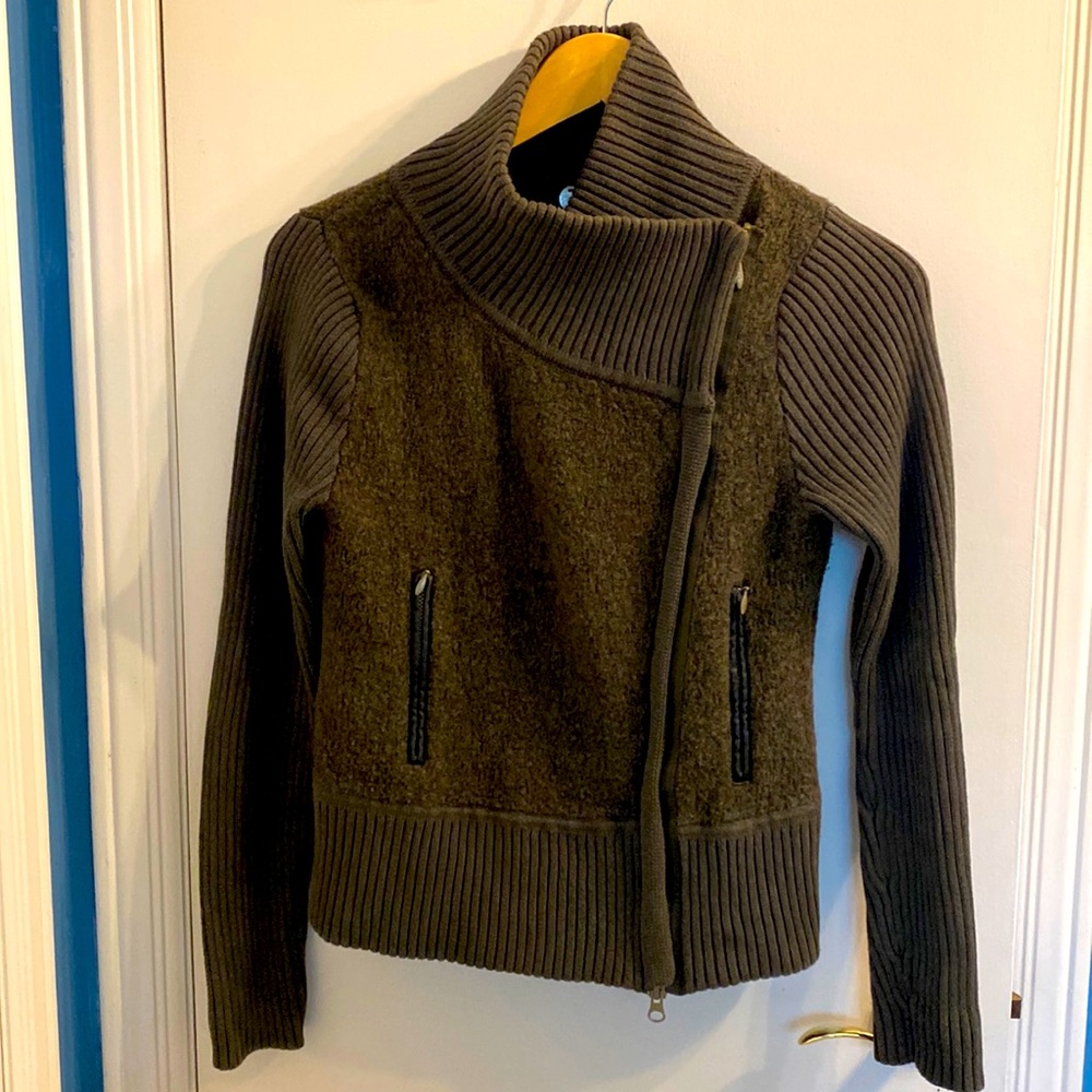 Margaret O’Leary sweater moto jacket